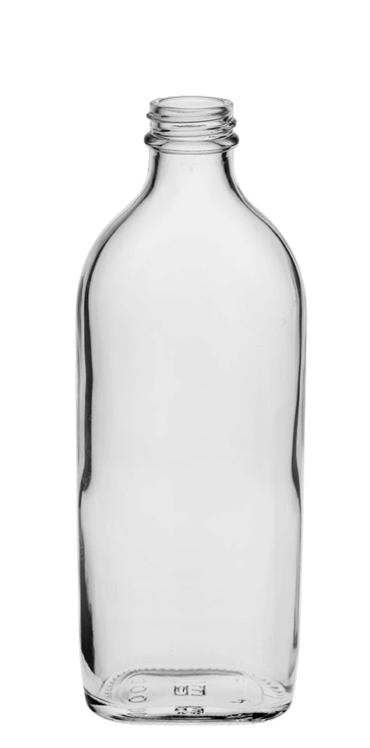 Schuine schouder fles 300ml 24/400 glas helder